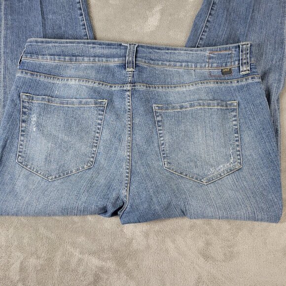 Jag Women Jeans 20W Straight Leg Slight Distressed Cropped Medium Blue SL2E - Picture 6 of 10